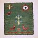 Tapis vintage fait main Gabbeh du Moyen-Orient 140cm x 215cm (1960s)