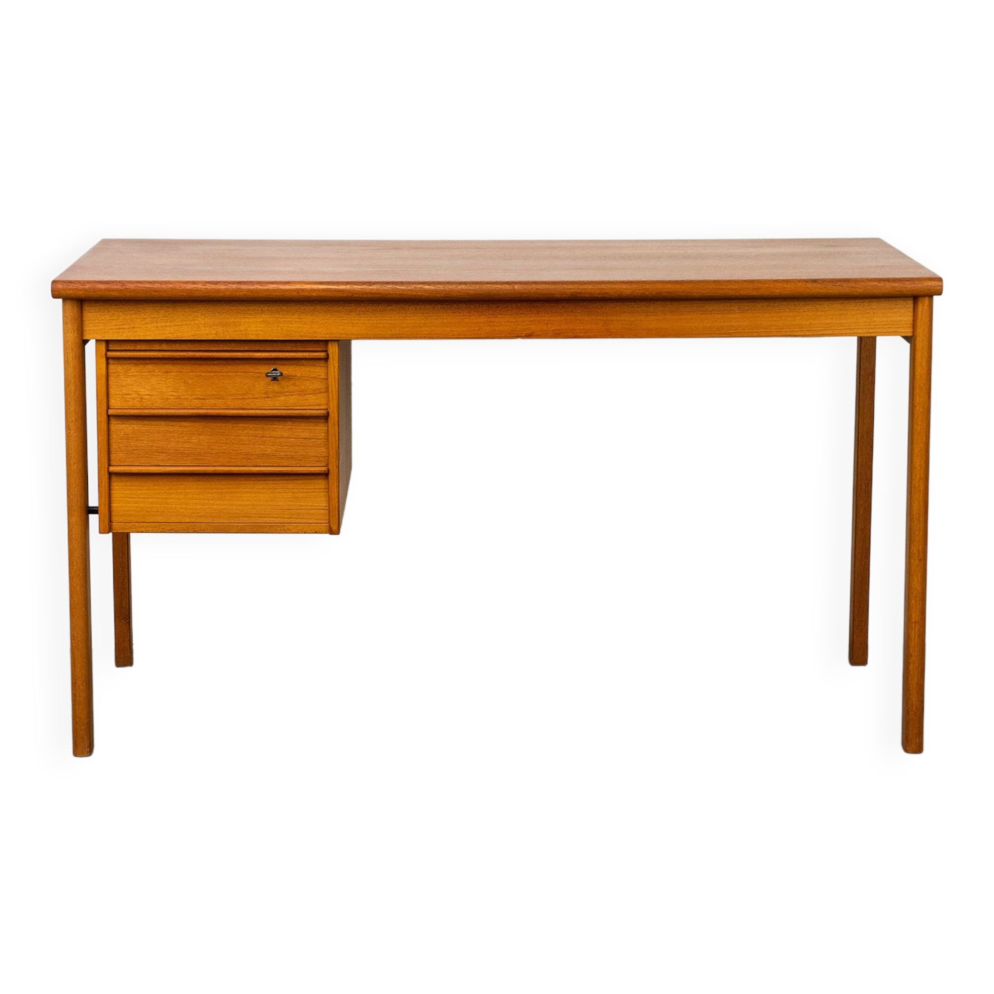 Teak Desk with movable table top by Løvig, 1960s