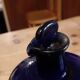 2 pots a pharmacy 19th in dark blue glass