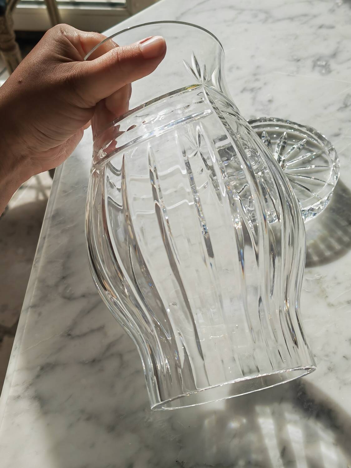Cut crystal tealight holder