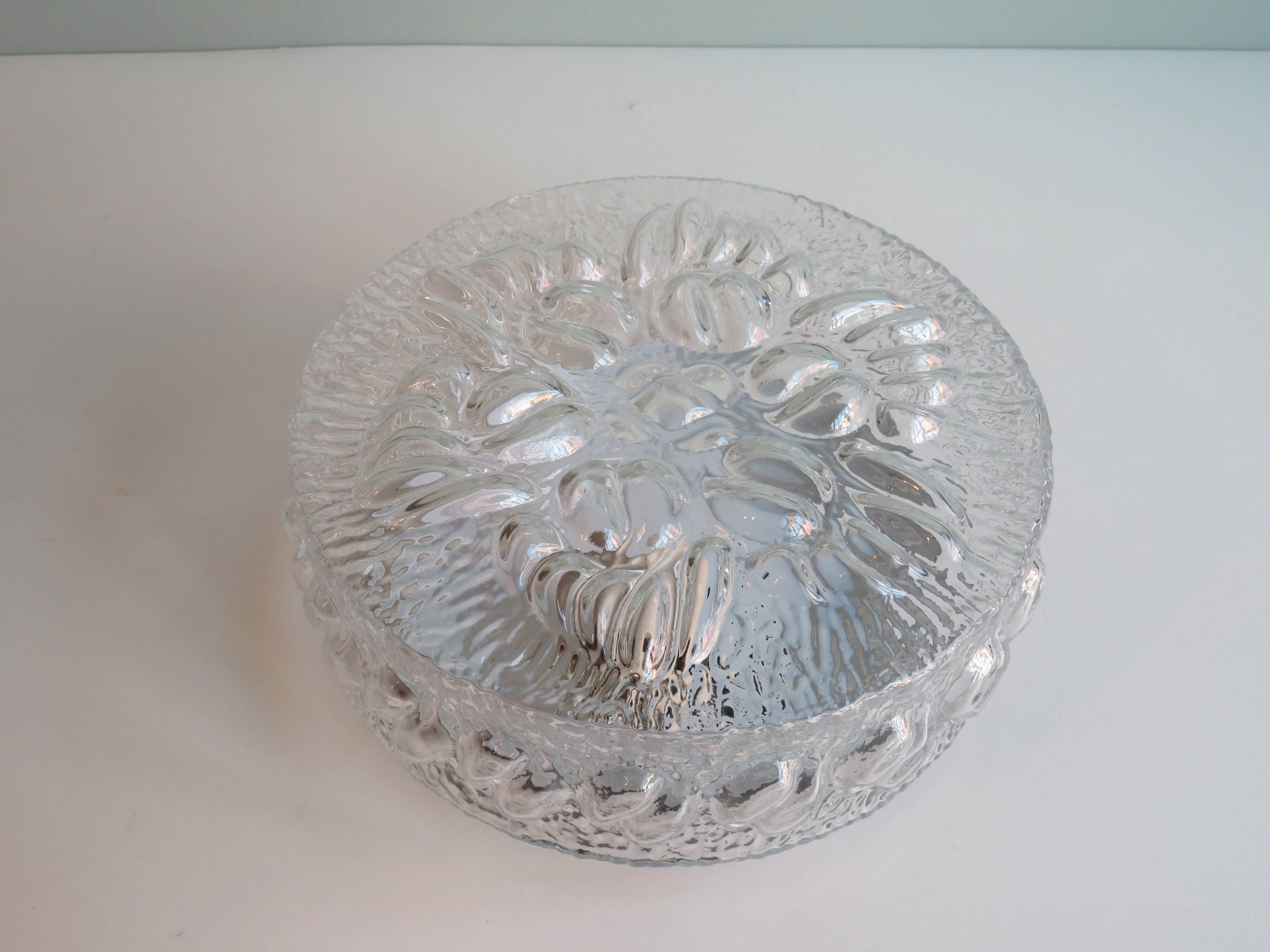 Glass ceiling light 1960 Germany