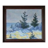 Peinture à l'huile postimpressionniste danoise de E.S. de Horsens