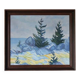 Peinture à l'huile postimpressionniste danoise de E.S. de Horsens