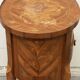 Oval side table in marquetry wood, Louis XVI style - early 20th century