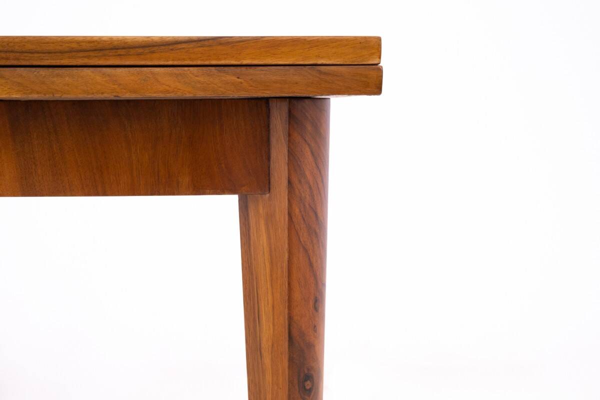 Art Deco square table, Poland, 1940s. After renovation.