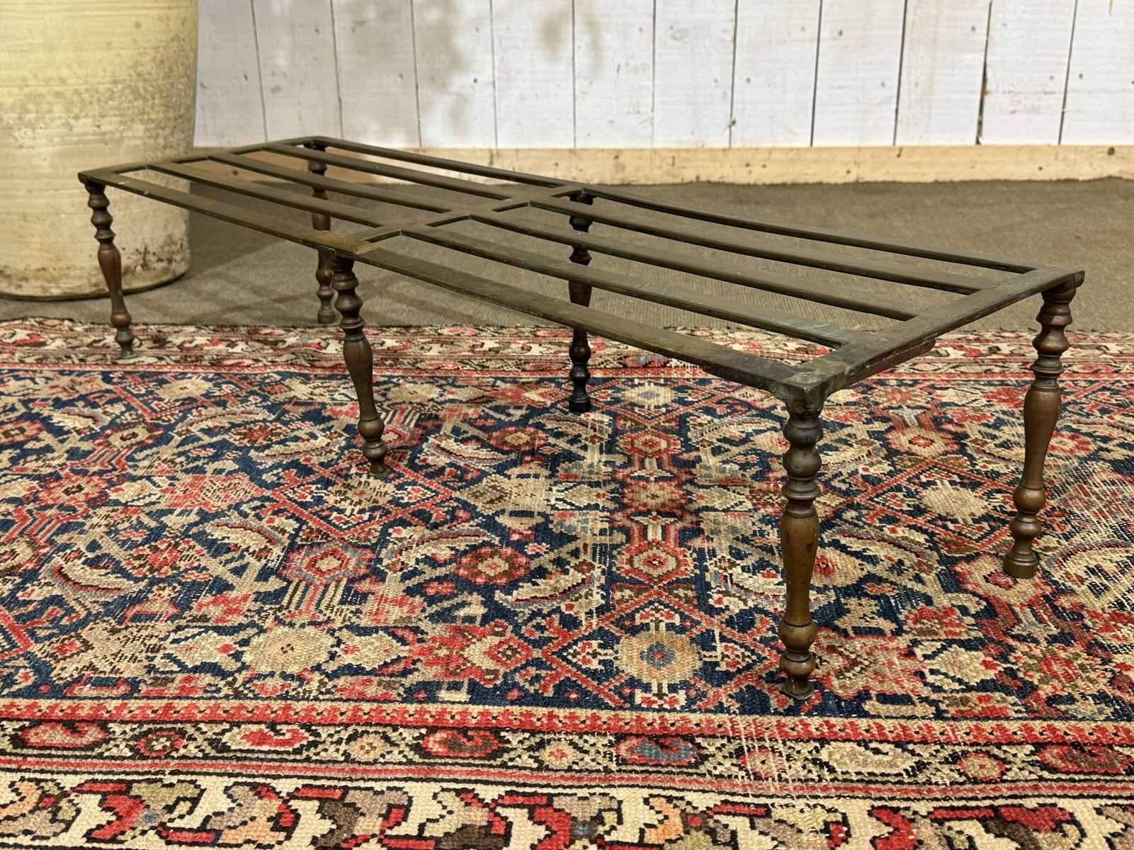 English brass footrest for fireplace from the late 19th century.