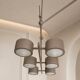 Grey metal Sputnik chandelier Stilnovo Lelli Style with 6 arms Italian