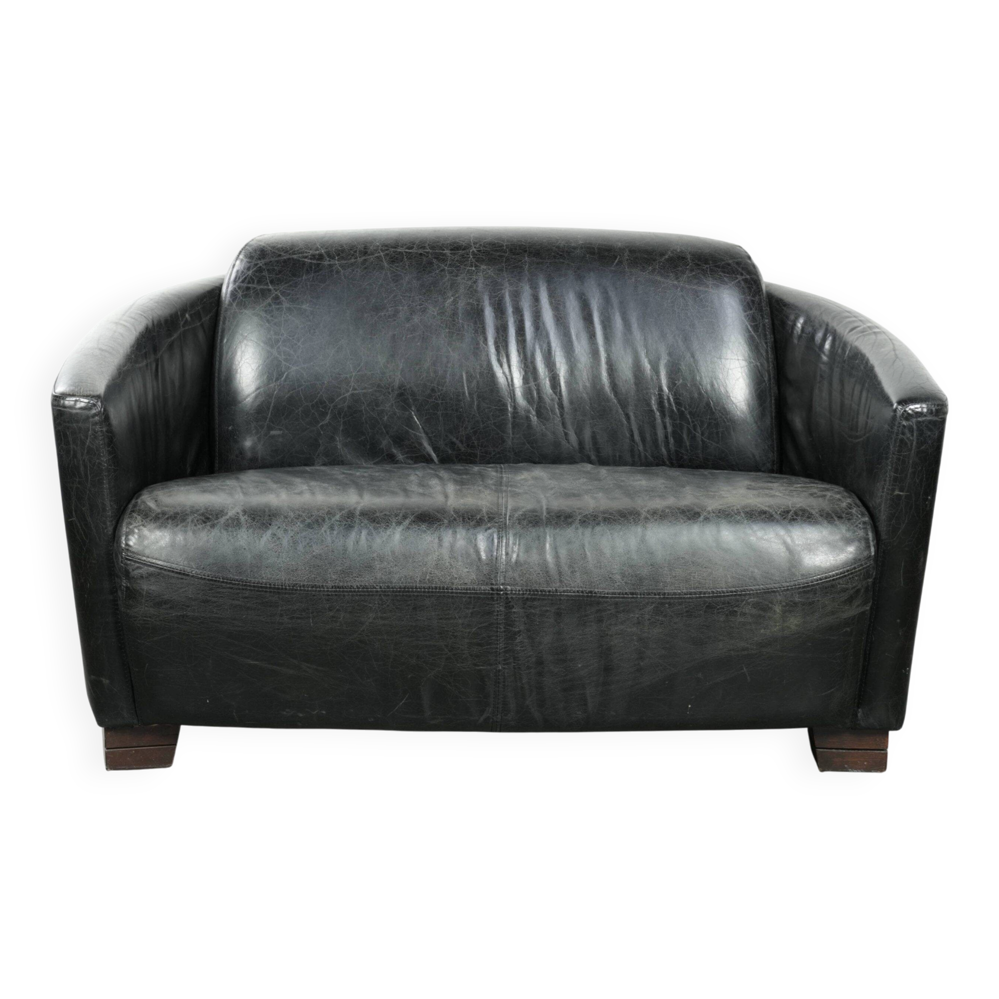 Amazing and unique cowhide aviator design bench, 2-seater