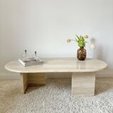 Travertine coffee table
