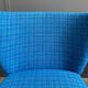 ensemble de 2 chaises de cocktail bleues des années 1960