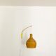 Adjustable Brass and Wicker Arc Sconce
