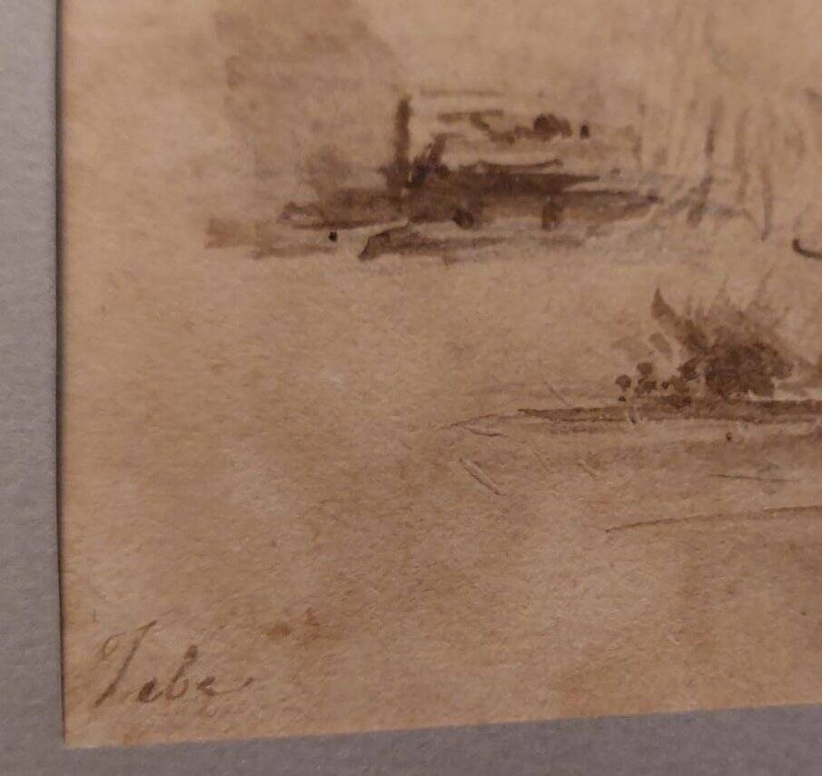 Giuseppe Angelelli 1803-1844. ink drawing on paper, study of women in Egypt