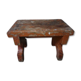 Antique wooden bench, en brun mocca