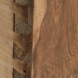 Art Deco chest of drawers in raw walnut burl