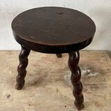 Wooden tripod stool