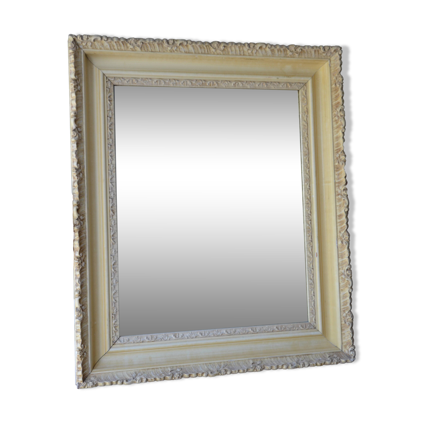 Ancien cadre miroir bois sculpté