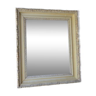 Old carved wooden mirror frame