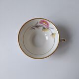 Set of 6 Berry Limoges flower porcelain tea coffee cups