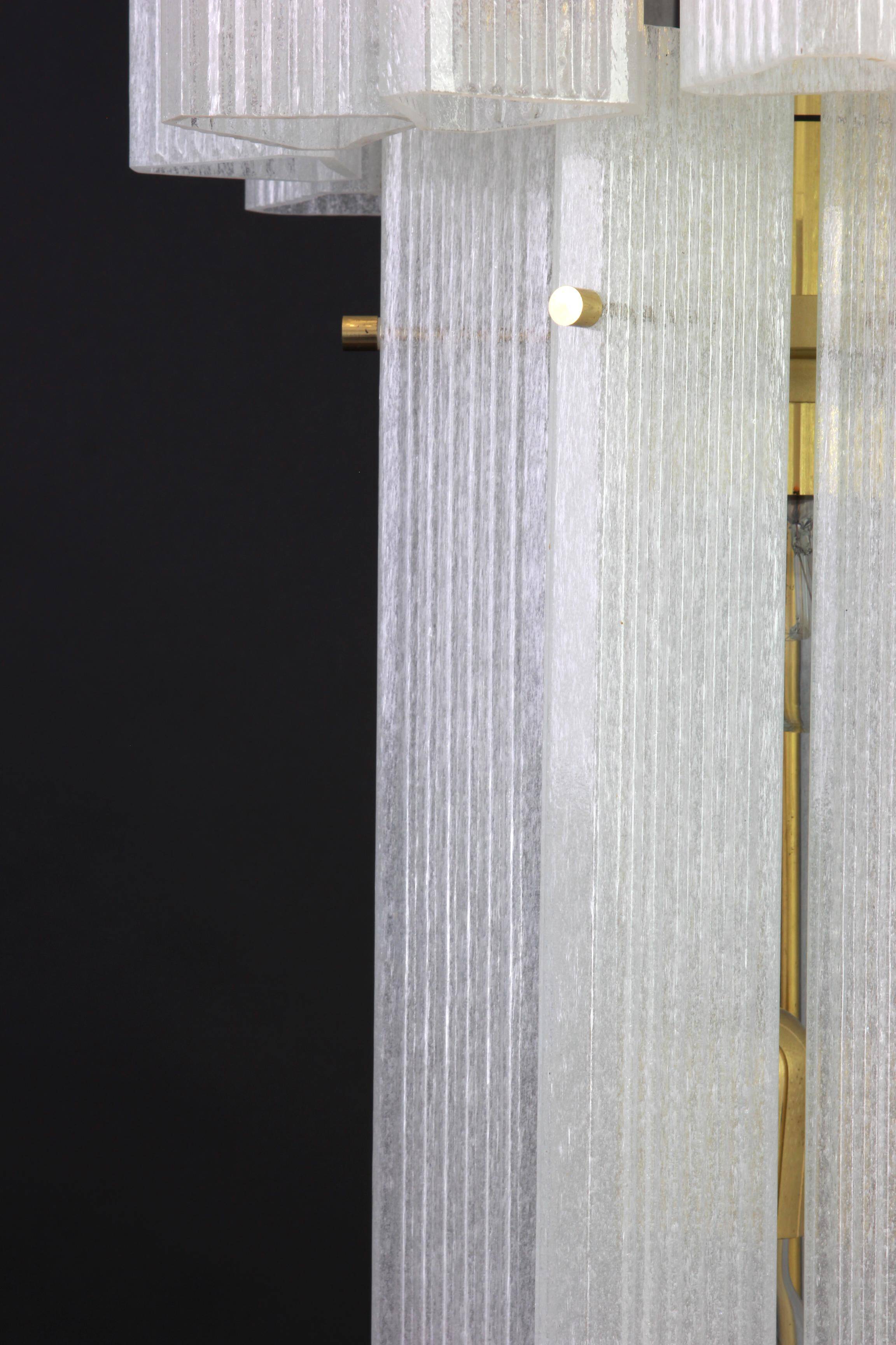 Murano glass ice pendant by Limburg, Germany, 1970s