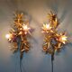 Large pair of brass wall sconces, Maison Jansen, 1960-70.