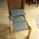 1970s bedroom stool, made of wood, metal and fabric, step stool, library stool, vintage