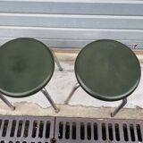 Set of 2 stools in green bakelit