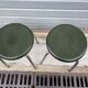 Set of 2 stools in green bakelit