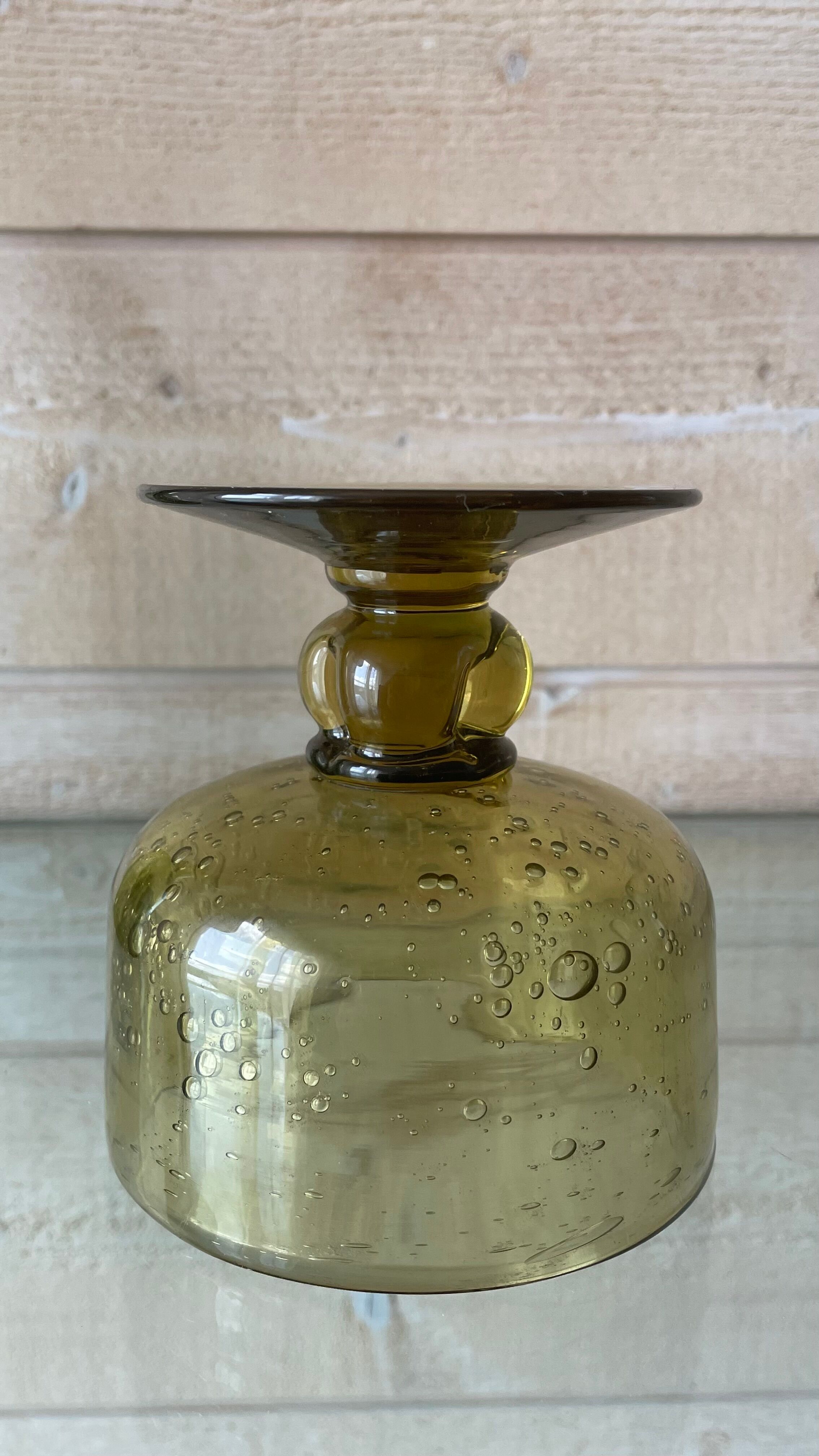 Glass - biot bowl in blown and bubbled glass