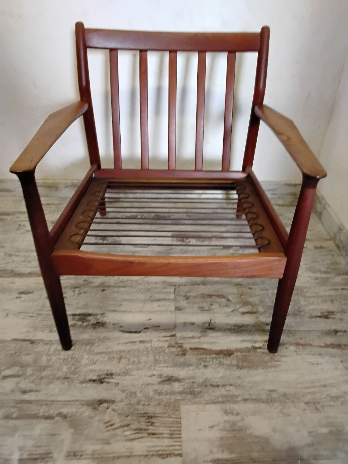 Vintage Scandinavian bench and armchairs for Glostrup 1960