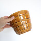 Ancient ceramic pot cover, Saint Clement earthenware, vintage