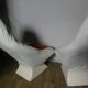 rare ensemble fauteuil baquet avec repose pied vintage