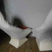 rare vintage bucket seat and footrest set