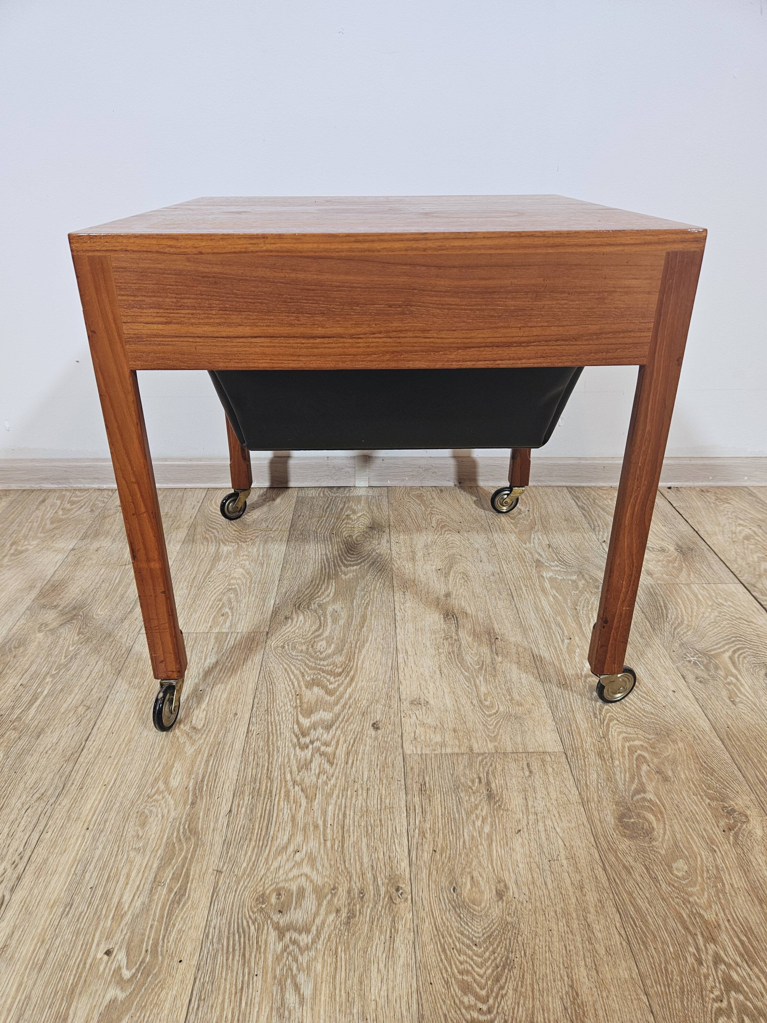 Sewing,Teak, Mid-Century Modern table, Denmark, 1950s/60s.