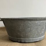 Zinc basin - Rectangular handles