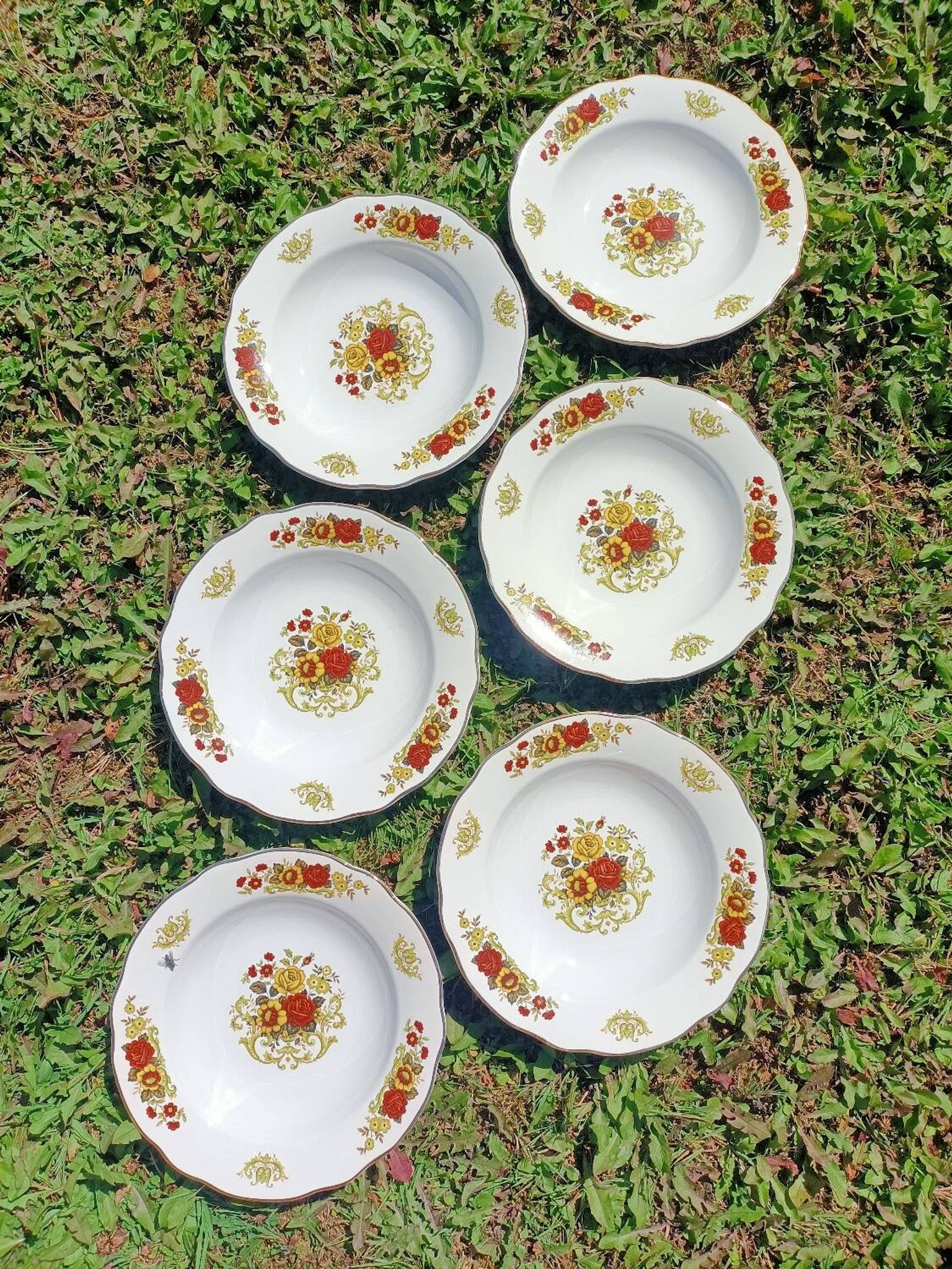 Assiettes creuses x6 Digoin Sarreguemines 💐