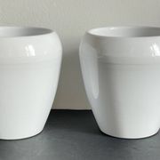 Paire BOUGEOIRS Blanc CERAMIQUE