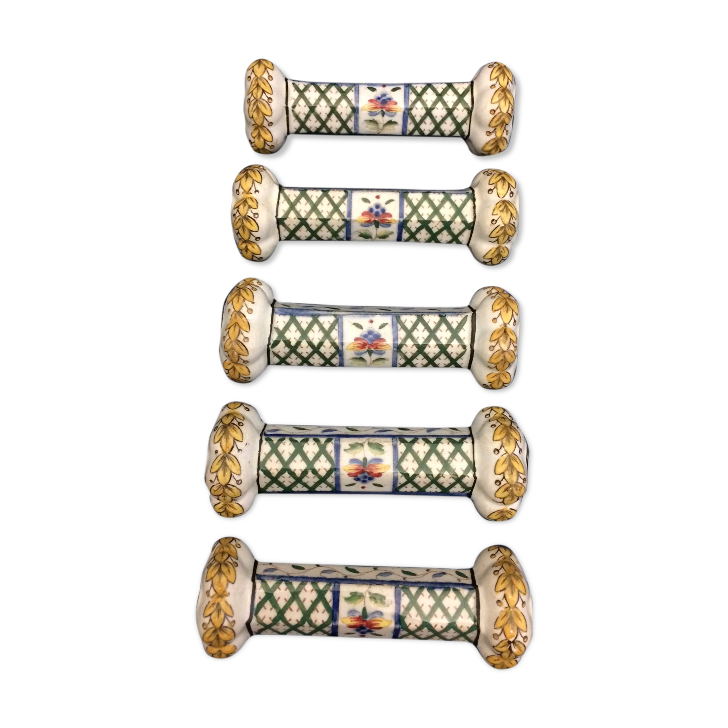 LOT DE 6 Portes Couteau en Étain Poisson Ancien Vintage décoration table EUR 25,00 - FR