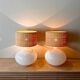 Opaline glass lamp with a rattan shade Anne Nilsson IKEA