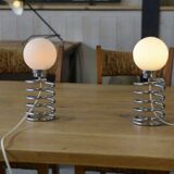 Pair of designer lamps, Spring model, by Ingo Maurer, 20th century