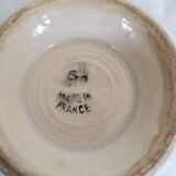 Large old blue bowl in vintage earthenware, 1940s