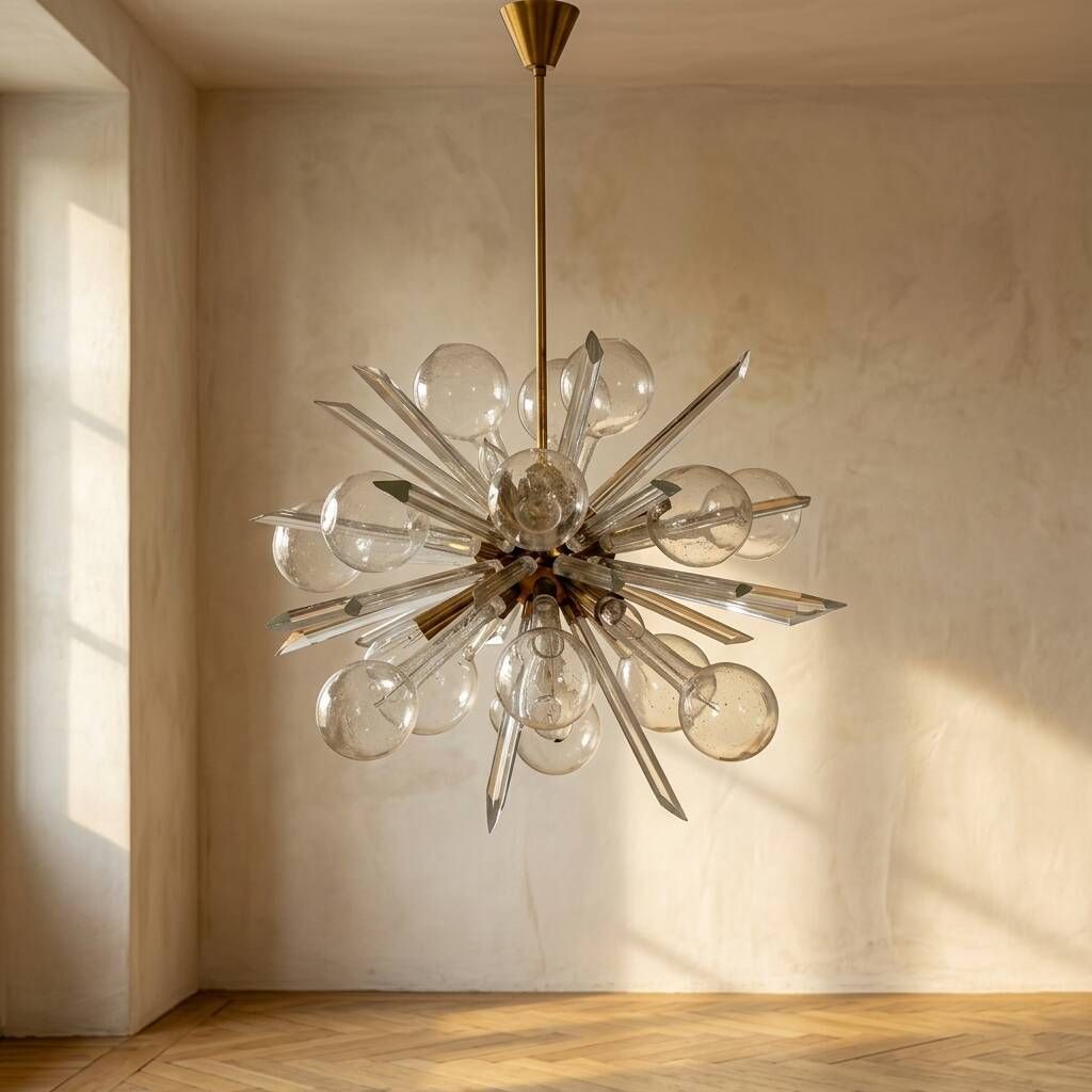 Chandelier “EXPLOSE” by René Roubíček, sculptural art glass ceiling light