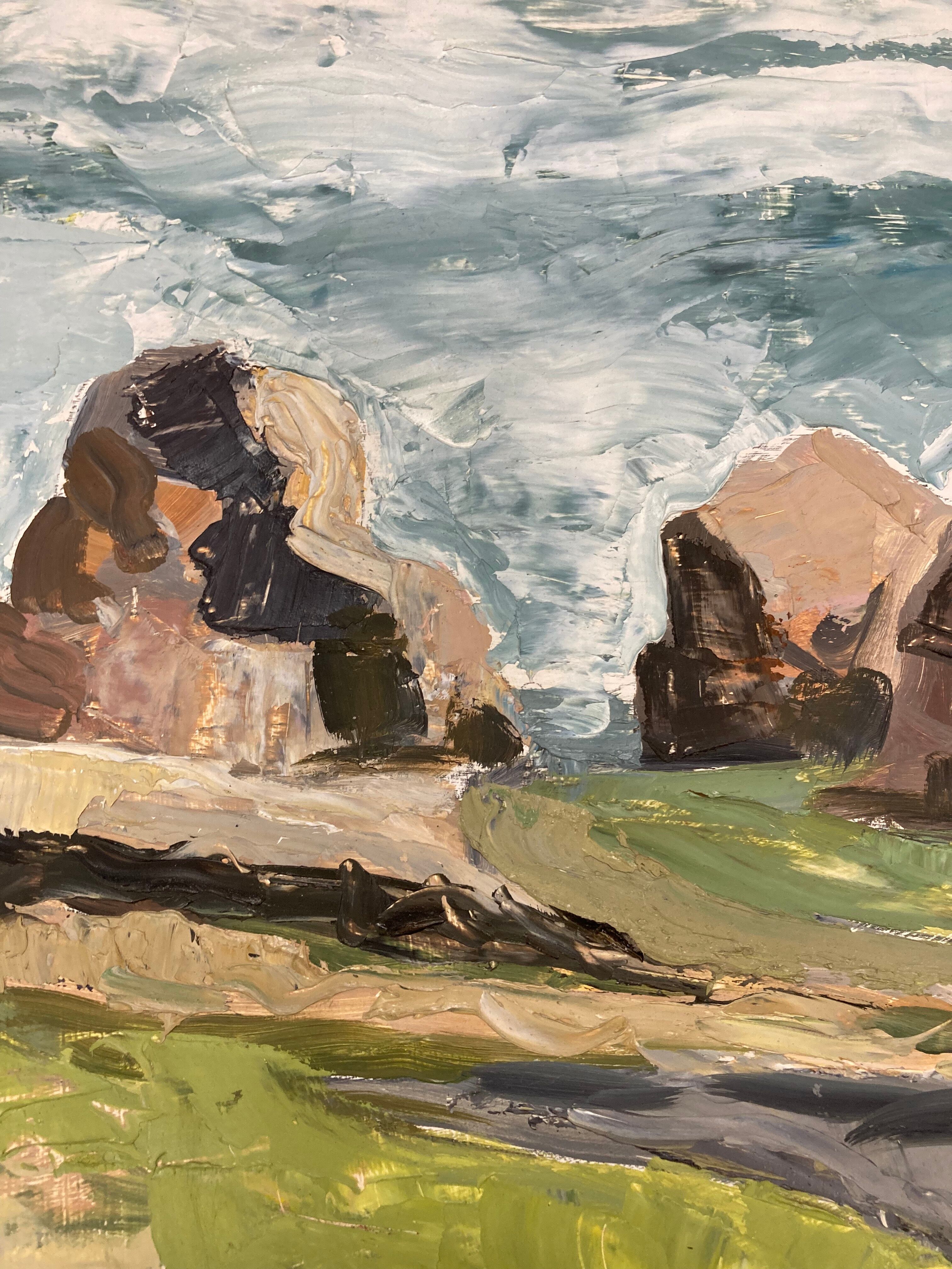 Vintage painting Brittany