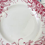 6 flat plates Terre de Fer blue red mismatched