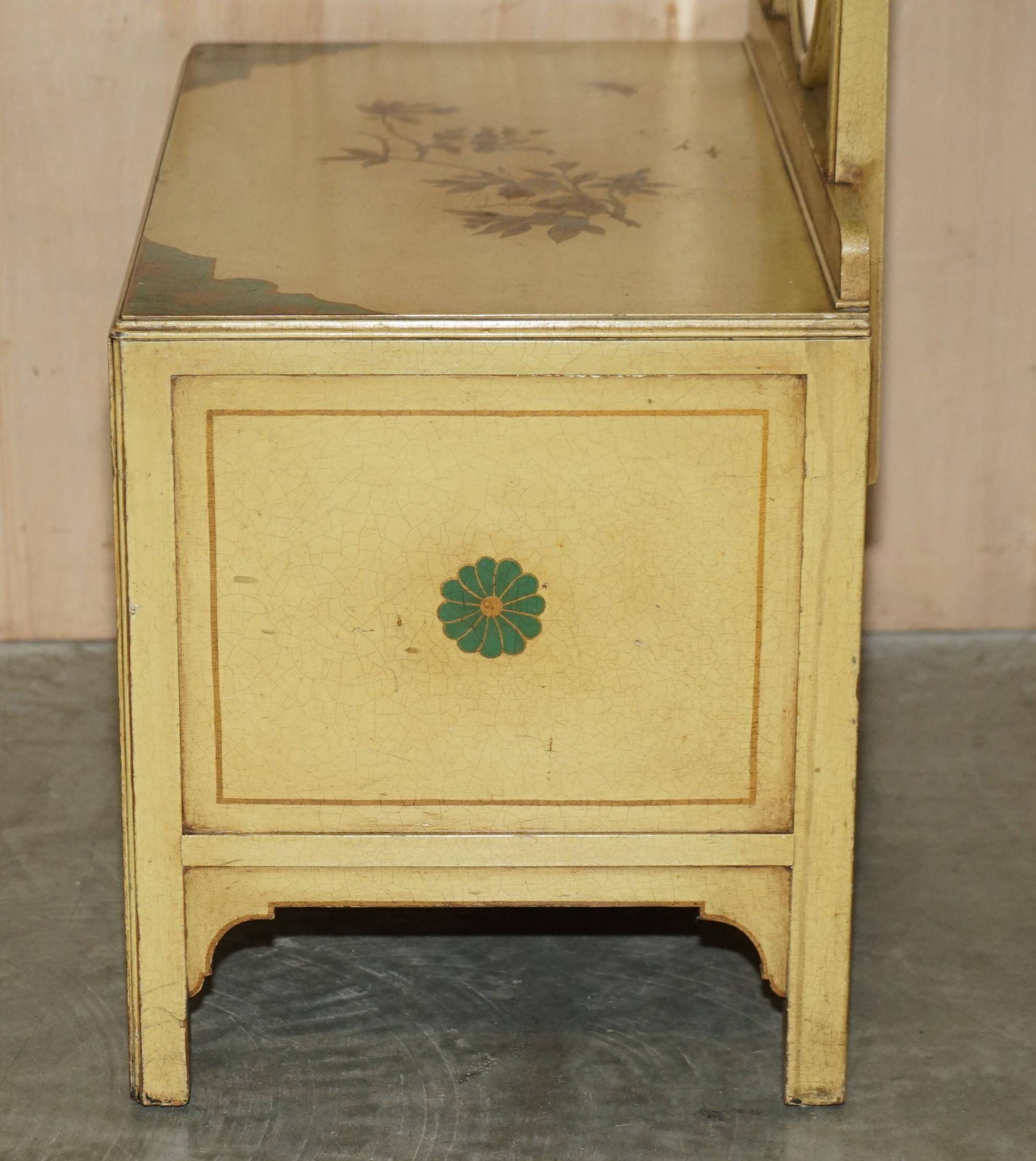 Vintage Chinoiserie Commode with Edwardian Style Mirror