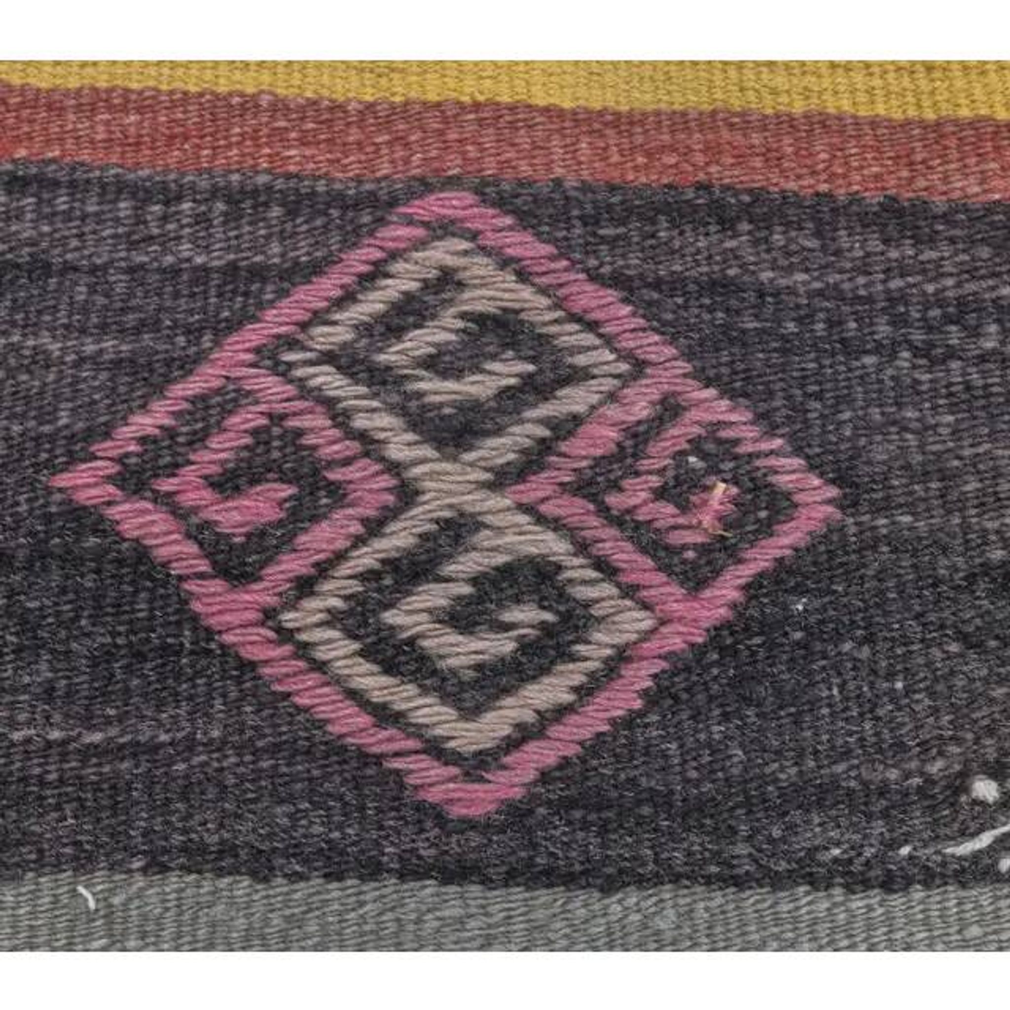 Turkish handwoven wool kilim rug 116x325