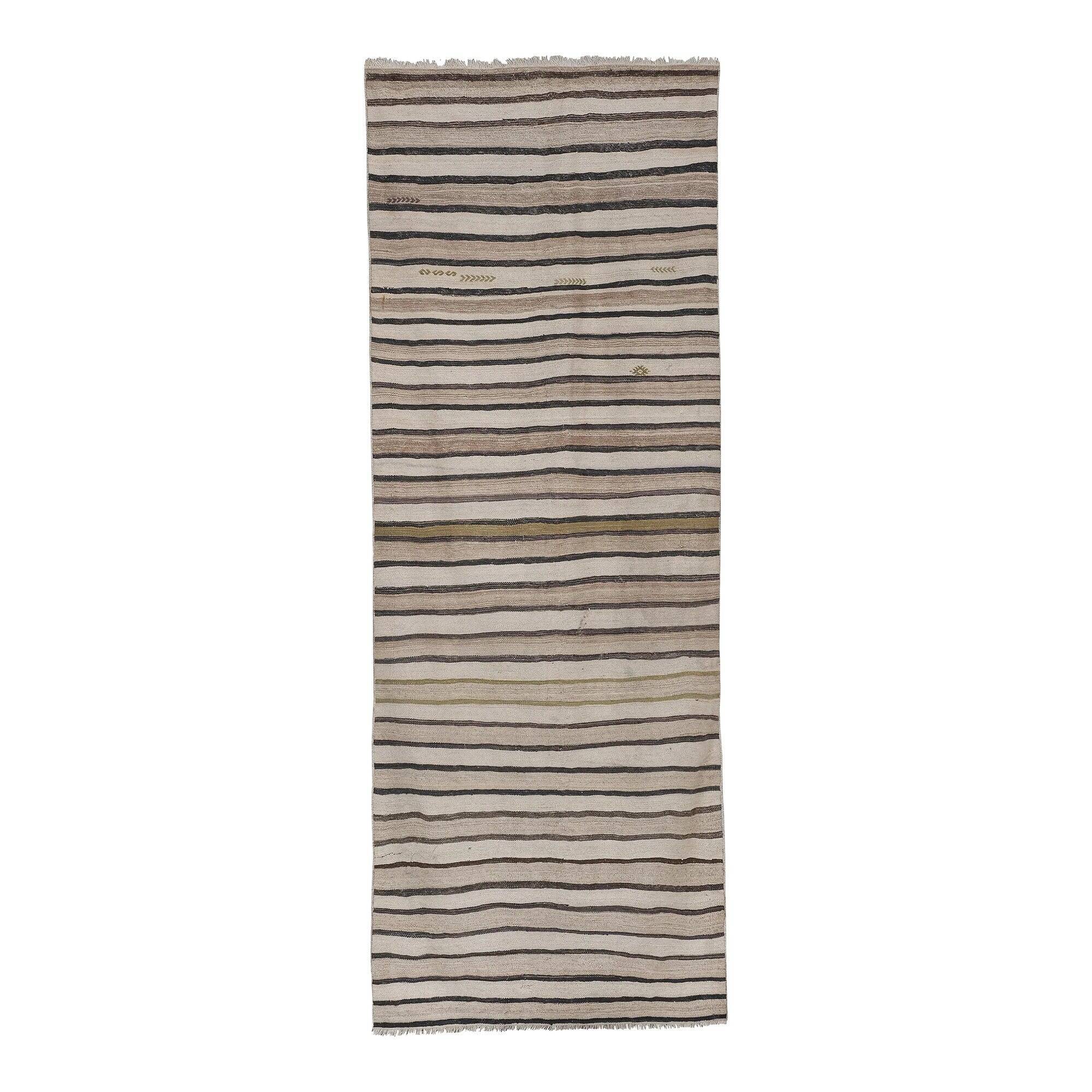Vintage Turkish hallway rug 110x281 cm
