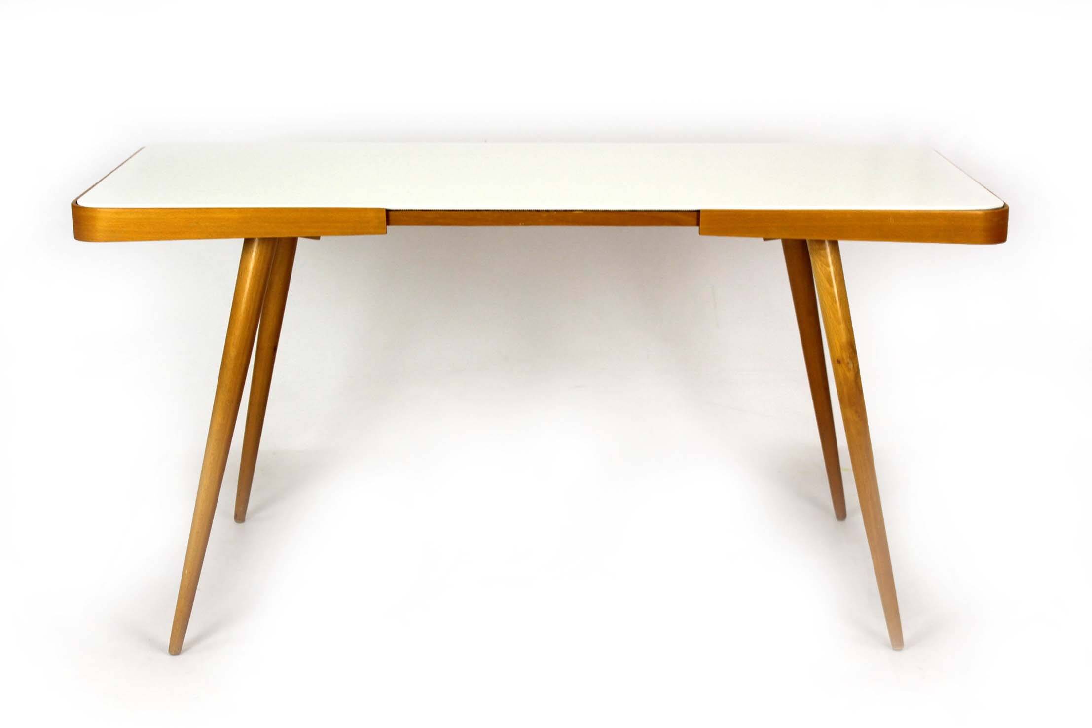 Mid-Century Modern Coffee Table with Glass Top from Cesky Nabytek, 1960s
