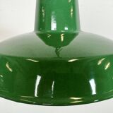 Industrial Green Enamel Factory Pendant Lamp , 1960s