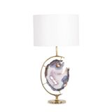 Bronze and amethyst lamp. 1970s.