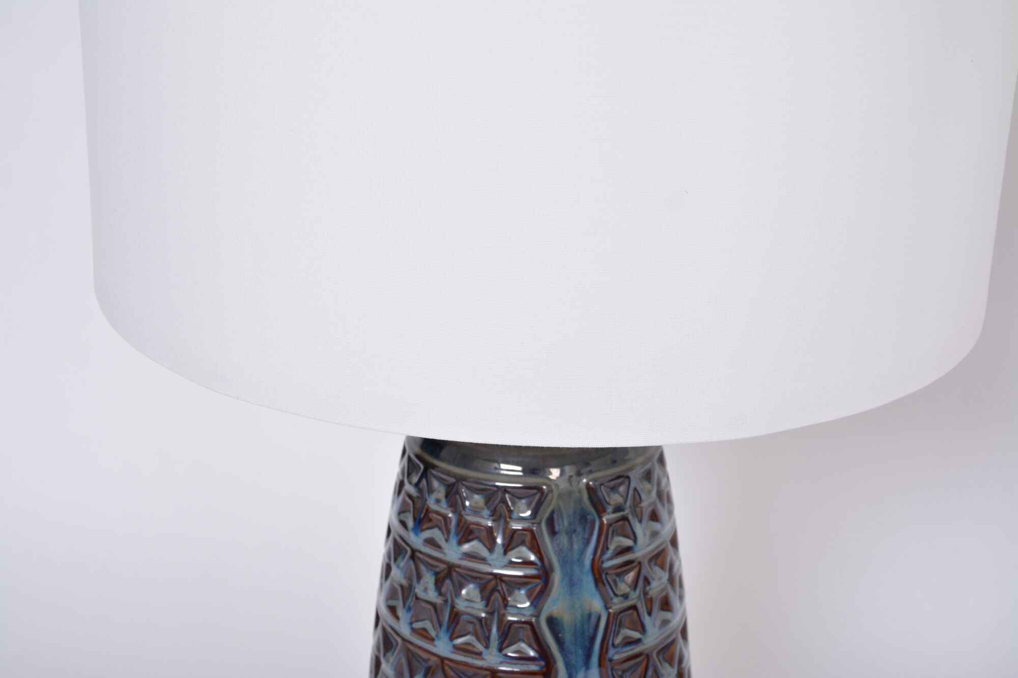 Pair of Tall Blue Mid-Century Modern Table Lamps model 3340 by Einar Johansen for Soholm